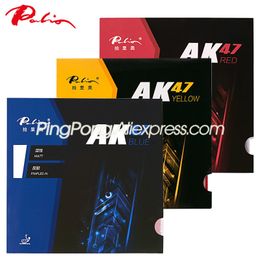 Raquettes de tennis de table PALIO AK47 ROUGE BLEU JAUNE AK 47 Caoutchouc Original Ping Pong Éponge 230824