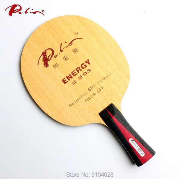 Raquetas de tenis de mesa Palio oficial energy 03 hoja de tenis de mesa especial para raqueta de tenis de mesa de 40 materiales bucle de juego y ataque rápido 9ply 230612