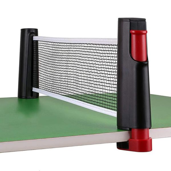 Raquettes de tennis de table Filets de tennis de table portables Filets de ping-pong Rack de filet de tennis de table rétractable N'importe où Gymnases à domicile Équipements d'exercice 230603