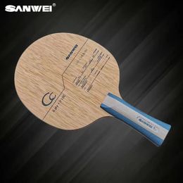 Raquettes de Tennis de Table SANWEI CC Blade 5 bois 2 entraînement en carbone sans boîte Ping Original Sanwei Pong Paddle Base Tenis de Mesa 231214