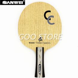Tafeltennisraquets SANWEI CC Tafeltennis Blade Racket 52 Carbon Originele SANWEI Ping Pong Bat Paddle 231005