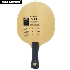 Tafeltennisraquets SANWEI T5000 CARBON Blade 5 2 Carbon T 5000 Racket Ping Pong Bat Paddle 231115