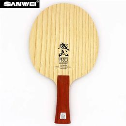 Tafeltennisraquets SANWEI V5 Pro Blade 7-laags puur hout OFF Ping Pong Professionele aanvalsaanval met Loop Drive 231115