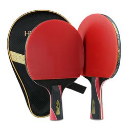 Raquettes de tennis de table Entraînement professionnel simple Raquette de tennis de table en carbone Raquette de ping-pong pour joueurs débutants et avancés 6 7 8 étoiles 230612