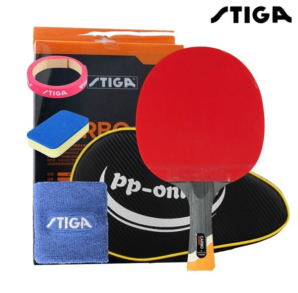 Table Tennis Raaquets Stiga Carbon Professional 6 étoiles Racket de tennis de table pour raquettes offensives Racket Sport Ping Pong Raquete Pimples en 230811
