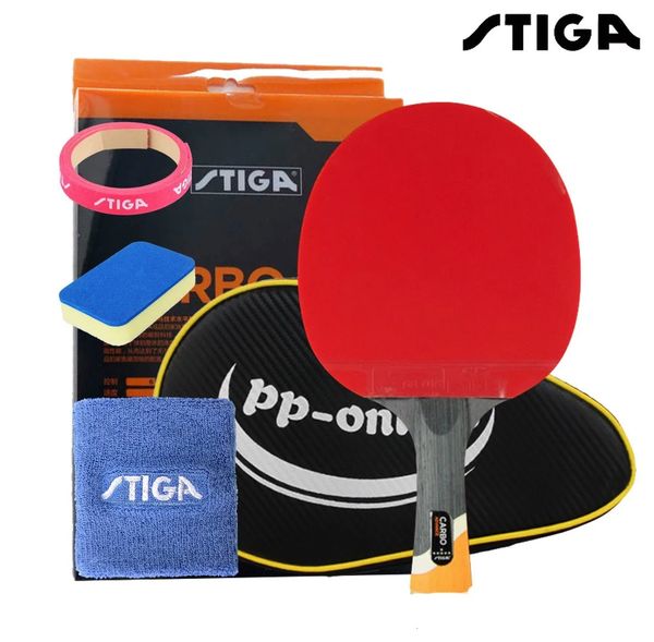 Raquettes de tennis de table STIGA professionnel carbone 6 étoiles raquette de tennis de table pour raquettes offensives raquette de sport Ping Pong Raquete boutons en 231207