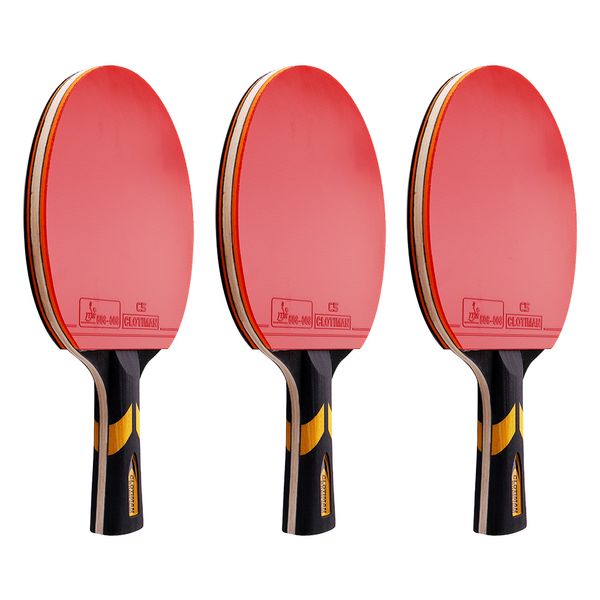 Table Tennis Raquets Raqueta de mesa Madera más fibra de carbono Ofensivo Long Many Long Apreta horizontal Pingpong Racquet Blade con caucho 230616