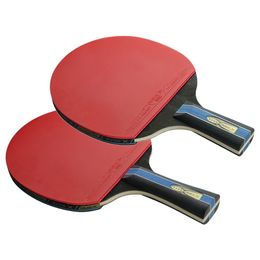 Raquetas de tenis de mesa Raquetas de tenis de mesa 2 uds raqueta de tenis de mesa profesional juego de raquetas de ping pong espinillas de goma pala de murciélago de alta calidad con bolsa {cate