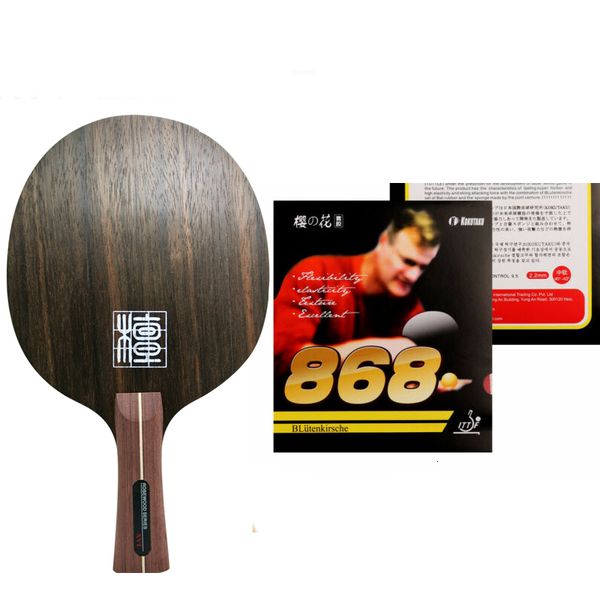 Raquettes de Tennis de Table XVT ébène 7 carbone KOKUTAKU 868 raquette de Tennis de Table en caoutchouc/raquette de ping-pong envoyer la housse 230923