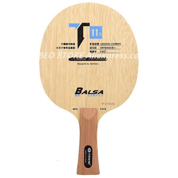 Raquetas de tenis de mesa YINHE T11 Balsa Carbono ligero YINHE Hoja de tenis de mesa T-11 T11S Original Galaxy Raqueta Ping Pong Bat Paddle 230612