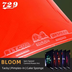 Caoutchoucs de tennis de table Original Friendship 729 Bloom Rubber Tacky Ping Pong Pimplesin pour attaque rapide avec Loop Drive 230803