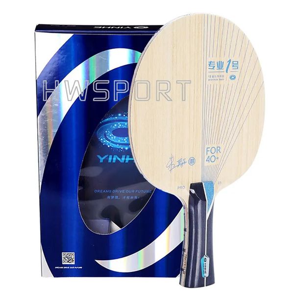 YINHE PRO – caoutchoucs de Tennis de Table 01, lame extérieure bleue en Fiber ALC, Ping-Pong Ultra offensif avec boîte d'emballage d'origine 231017