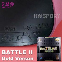 Ensembles de tennis de table 729 Friendship Battle 2 Gold Rubber Offensive Sticky Ping Pong Éponge plus dure épaissie avec énergie interne 230801