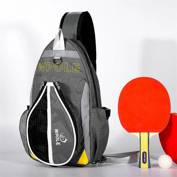 Ensembles de tennis de table Sac de raquette de tennis de table en nylon de haute qualité Sac de poitrine de loisirs de sport Clap Set Sac de rangement Cadeau 231127