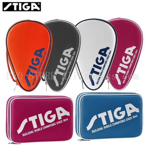 Ensembles de tennis de table STIGA sac de raquettes de Tennis de Table Double couche carré rond entraînement professionnel Balde bat Paddle STIGA raquette Ping Pong Case 231207