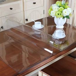 Tafelkleed Covers 1mm PVC Transparante Doek Protector Desk Pad Soft Glass Dining Cover Heavy Duty Plastic Mat 2111103