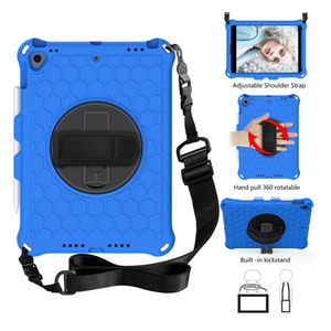 Étui pour tablette en mousse EVA souple antichoc pour iPad Mini 4 5 Air 9.7 10.2 11 Samsung Tab T290 T307 T500 Huawei M6 8.4 MediaPadﾠT5 amzon HD 8 10 Enfants Enfants Poignée Support avec sangle