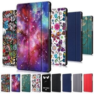 Étui pour tablette pour Samsung Galaxy Tab S8 S7 Plus A7 Lite 10.4 A8 Forte magnétique à trois volets pliable Folio Ultra-mince en cuir PU avec support pour Galaxy Tab S6 Lite