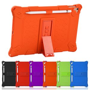 Étuis pour tablette pour ipad 10.2 10.5 avec béquille en silicone souple Four Corner Airbags Housses de protection