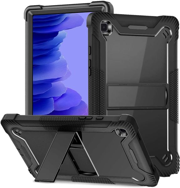 Étuis pour tablette pour Samsung S7 T870 S8 X700 A7 T500 T510 S6 LITE P610 avec béquille et porte-crayon Conception Protection antichoc anti-chute 3 couches Couverture multifonction