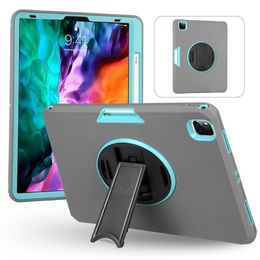 Tablet-hoesjes voor Samsung Tab S6 Lite 10.4 met zware schokbestendige holster riemclip Standstand Defender 3 lagen multifunctionele 4 hoeken versterken deksel