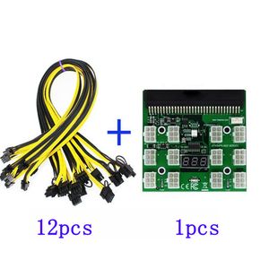 Tablet pc batterijen 6pin tot 8pin 18AWG 12 kabels stroomkabelmodule breakout bord voor HP 750W 1200W PSU -serververmogen voor