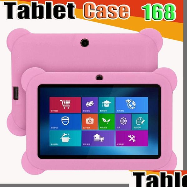 Tablet PC CASE Sacs 168 Anti Dust Kids Child Child Soft Soft Rubber Gel Case ER pour 7 pouces Q88 Q8 A33 A23 Android Mid Drop Livilor Compu Dhuxu