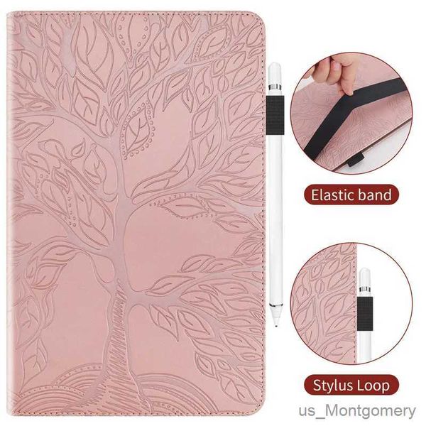 Tablet PC Cases Sacs 3D Tree en relief pour Galaxy Tab A 8 case SM-T290 T295 Couverture de tablette pour Funda Galaxy Tab A8 Case