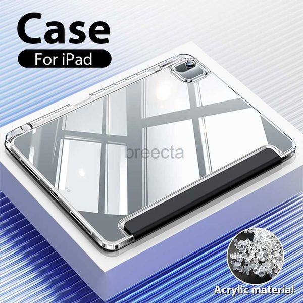 Tablet PC Cases Sacs Case acrylique pour iPad 9th 10 10th Generation Mini 6 Funda Pro 11 12,9 12 9 2022 Air 5 4 3 2 1 2021 8th 10.2 Accessoires de couverture 240411