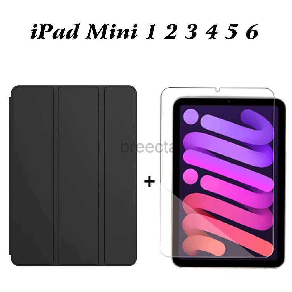 Tablett PC -fall Väskor Fall för iPad Mini1 2 3 4 5 Mini2 Mini 3 Mini4 Mini 5 Mini 6 8.3 PU Läder Smart Tablet Cover för iPad Mini 1/2/3/4/5/6 240411