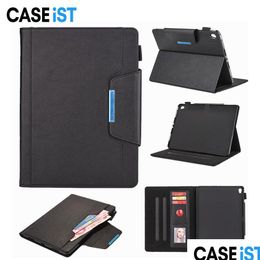 Tablet Pc-hoesjes Tassen Caseist Luxe lederen hoes Magnetisch Wake Sleep Pu Portemonnee Kaart Geldgleuven Standhouder Folio Er Bag voor Ipad Air Otx9A