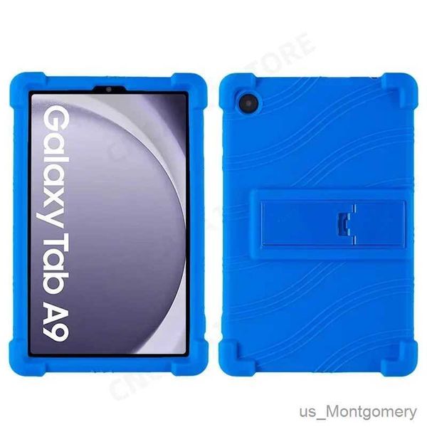 Tablet PC Cases Sacs Cover pour Galaxy Tab A9 Case Kids SM-X115 8.7 Tablette PC Kickstand Funda avec 4 Shockproof S Soft Silicon
