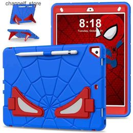 Tablet PC-hoesjes Tassen voor iPad 10.2 9e 8e 7e Generatie 2019 2020 2021 Case Schokbestendig Kinderen Veilig PC Silicon Hybrid Tablet Stand Cover FundaY240321Y240321