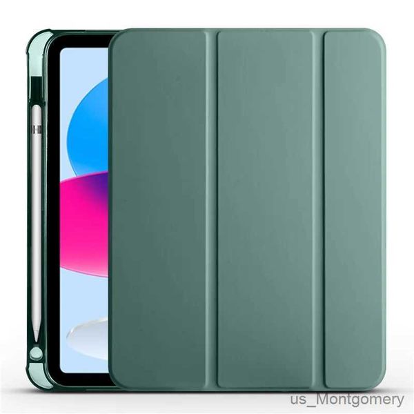 Tablet PC Cases Sacs pour iPad Case de 10e génération avec support de crayon Soft Smart Cover pour iPad 10,9 pouces 10e 9e 8e 7e génération 10.2 Case de tablette