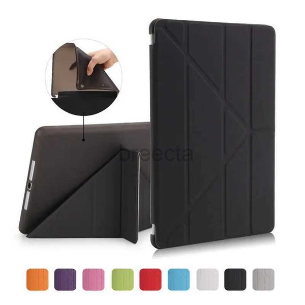 Tablet PC Cases Sacs pour iPad Air 1 A1474 A1475 Smart Case 5 Formes Stand Cover en cuir mince pour iPad Air 2 A1566 A1567 9.7 Sleep automatique / réveil 240411