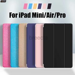 Tablet PC Cases Sacs pour iPad Air Mini Pro 1 2 3 4 5 6 7 8 9 10 9,7 10,5 11 5e 6e 7e 8th 9th Case Slim Wake Smart Cover Pu Leather Tri-Fold Coque 240411