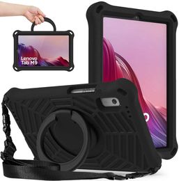 Fundas para tableta PC Bolsas para Lenovo Tab M9 2023 9.0 pulgadas TB-310FU TB-310XU Funda EVA Kids Safe Pull Ring A prueba de golpes Correa para el hombro Soporte Tablet Cover YQ240118