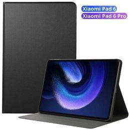 Tablet PC Fällen Taschen Für Pad 6 Fall Pad 6 Pro Fall Smart Auto Schlaf/Wake Stand Flip Weiche TPU Abdeckung für Mi Pad 6 11 Tablet Funda YQ240118