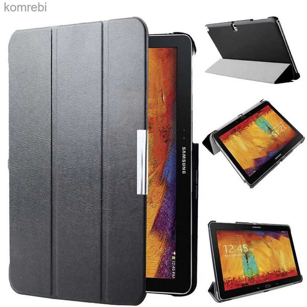 Fundas para tableta PC Bolsas para Samsung Galaxy Note 10.1 Edición 2014 P600 P605 P601 P607 Funda con cubierta inteligente para tableta Imán Sleep Black CasesL240217