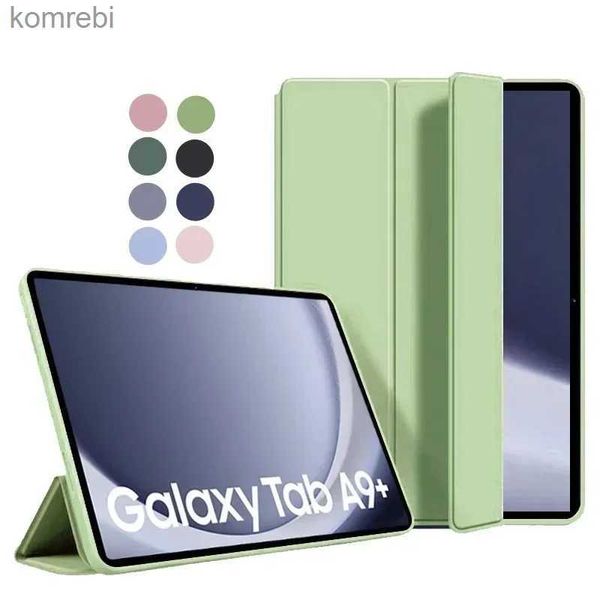 Étuis pour tablette Sacs pour Samsung Galaxy Tab A9 Plus étui 11 pouces support à rabat magnétique souple TPU dos pour Galaxy Tab 9 + 2023 SM-X210 X216 étui pour tablette L240217