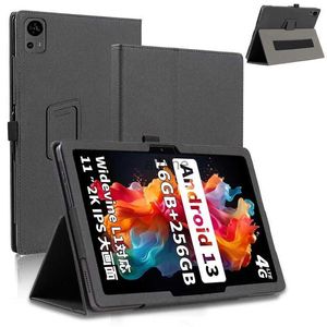 Tablet PC-hoesjes Tassen voor Teclast T60-hoesjes Stoftextuur PU-leer Magneet Flip-hoes Opvouwbare standaard Schokbestendig etui met penriem Polsbandje YQ240118