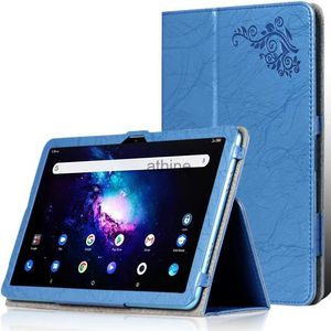 Tablet PC-hoesjes Gratis schermbeschermfolie voor Acer Iconia Tab P10 Case 10.4 Tablet PC Reliëfhoes met handriem Magnetische sluiting YQ240118