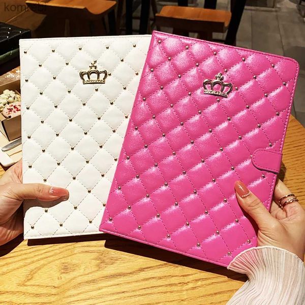 Estuches para tabletas PC Bolsas Funda Funda para iPad 7.° 8.° 9.° 10.° generación iPad Air4 Air5 Pro11 iPad 9.7 2017 2018 Funda inteligente con soporte de piel de cordero iPad mini 4 5 6 CoqueL240217