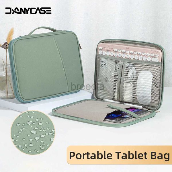 Cajas de tableta Bolsas Case de bolsos para iPad Samsung Lenovo 11-13in Cubierta de bolsas de bolsas de manga Fashion Pouch de protección a prueba de choque Multi Pockets 240411