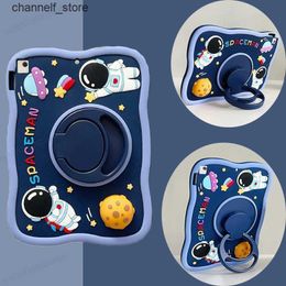 Tablet PC-hoesjes Tassen Kinderen Cartoon Silicon Tablet Cover voor iPad Air 1 Air 2 9.7 5e 6e 2017 2018 10.2 7e 8e 9e 10 10e Generatie Case Funda CapaY240321Y240321