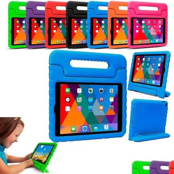 Tablet PC Cases Sacs Enfants Enfants Gire Stand Stand Eva Foam Soft Shockproofing Sile Case pour Mini 2 3 4 Air Pro12.9 Pro11 HD8 KINDFIRE BAC DHUMO