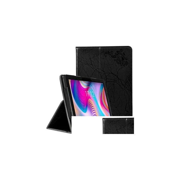 Tablet PC Cases Sacs Luxe Imprimer Fleur PU Case pour Teclast T30 10,1 pouces Er avec dragonne ajouter stylet livraison directe ordinateurs N Otb07