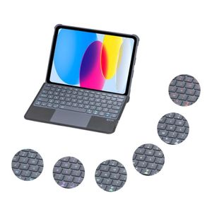 Casses de tablette PC Sacs Nouveaux types de clavier de type d'aspiration magnétique sans fil Bluetooth pour iPad 10.2 10.5 10.9 Pro 11 avec rétro-éclairage Colorf D Otiaj