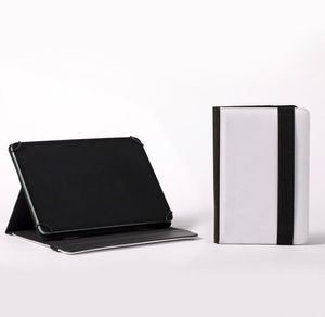 Tablette PC CasesBags Sublimation DIY Blanc Blanc PU Cuir IPAD Couverture Fit Pour 7-8 Pouces Or9-10 Pouces