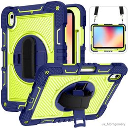 Tablet PC Case Sacs Case de tablette pour Galaxy Tab A9 plus S9 Fe S8 Plus A7 Lite S6 P610 A8 360 Rotation STRAP KECKSTAND COVER